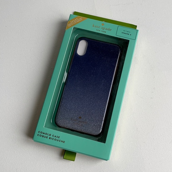 FREE with $25 purchase Kate Spade Blue Silver Ombré iPhone X Case - Picture 13 of 14